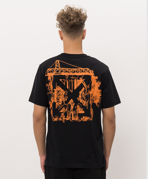 Off-White Чорна футболка City Nature 44MAA16MF26J00D зображення 3