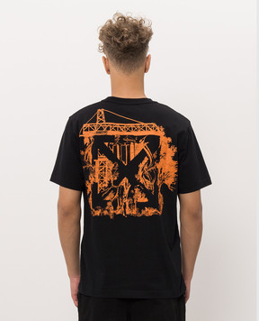 Off-White Черная футболка City Nature 44MAA16MF26J00D