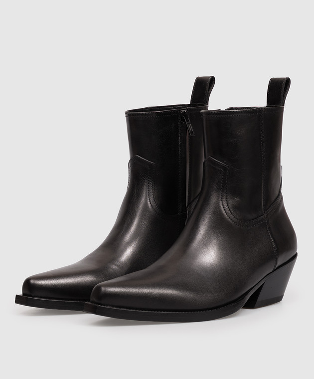 Ann Demeulemeester Черные кожаные казаки Imme B0014393LT205 изображение 2
