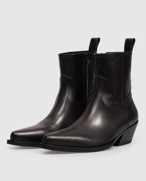 Ann Demeulemeester Черные кожаные казаки Imme B0014393LT205