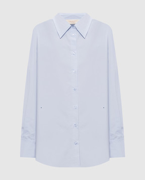 Twinset Голубая рубашка с вышивкой логотипа 261TE2010