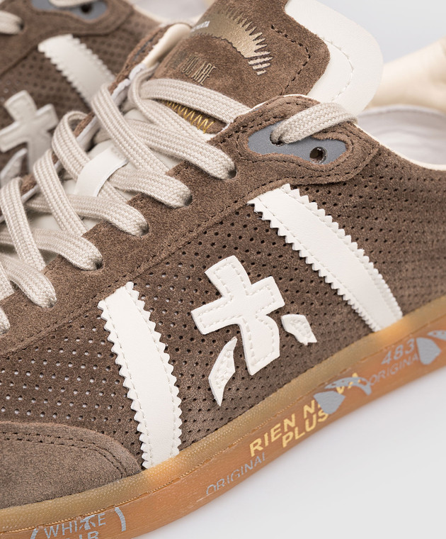 Premiata Коричневые замшевые кроссовки Bonnie BONNIE изображение 5