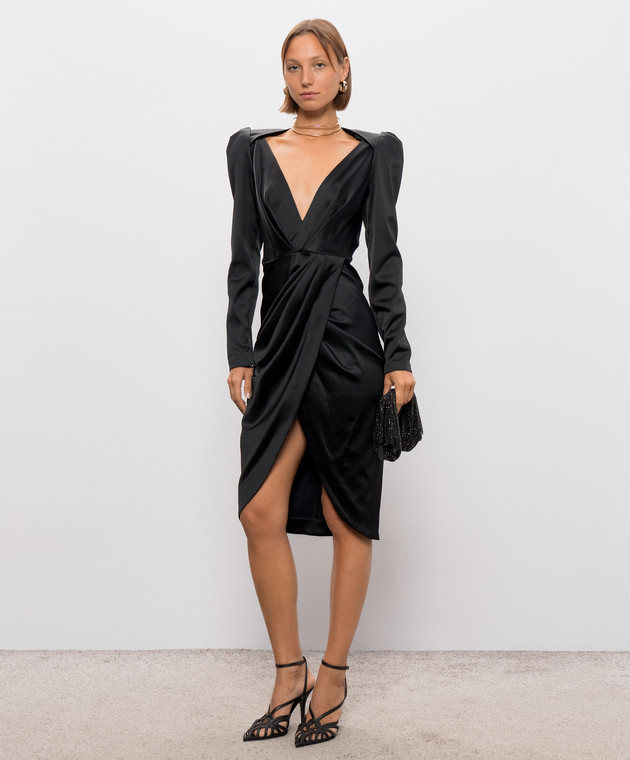 Balmain Чорна сукня з акцентними плечима DR0000000140 зображення 2