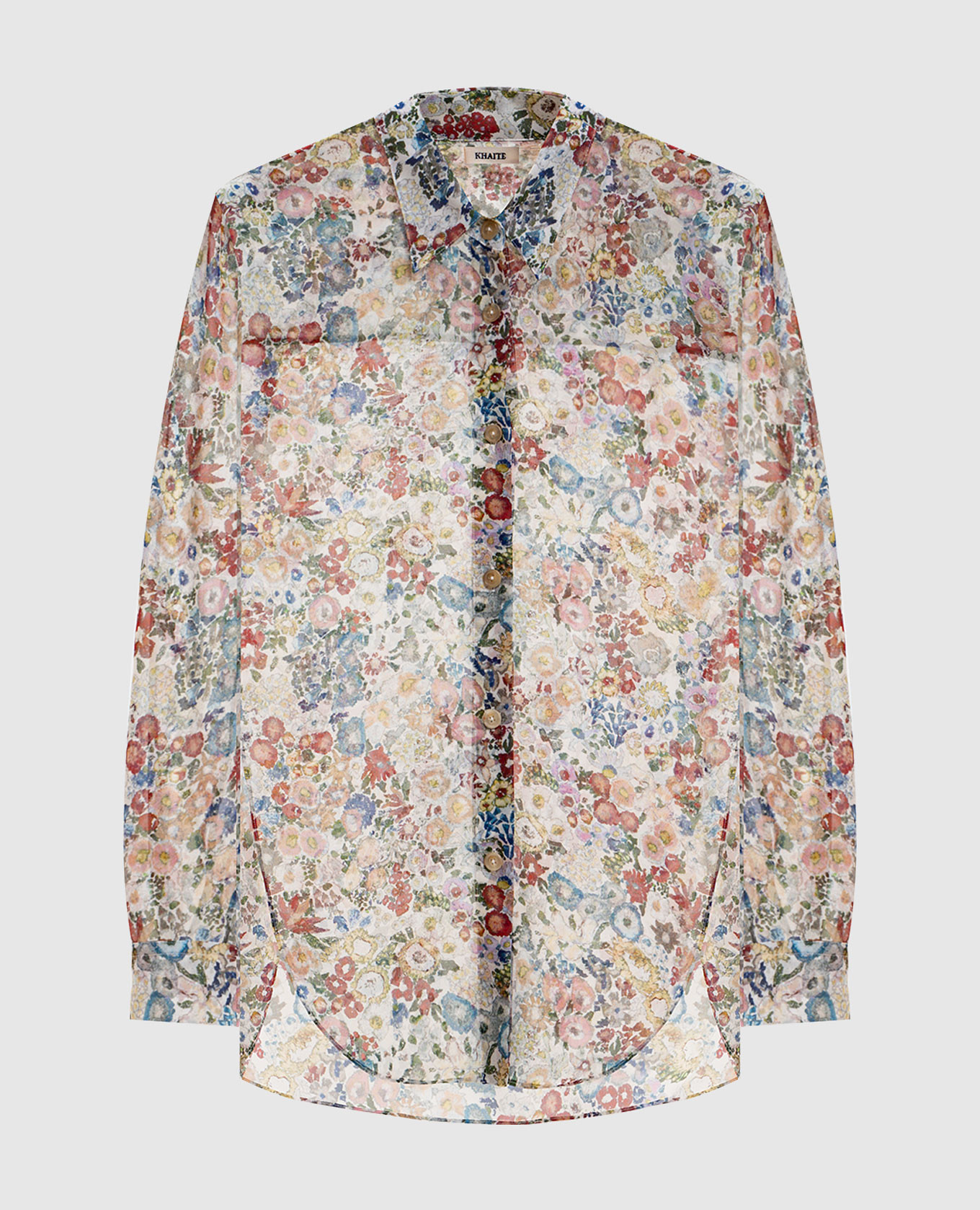 

Блуза Goya из шелка в принт, Белый, Блузы