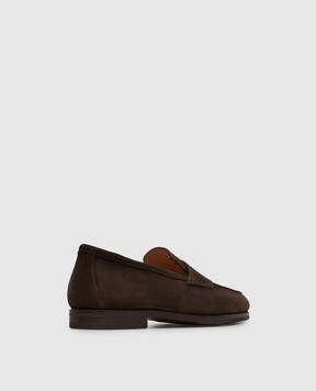 Santoni Коричневые замшевые лоферы WUNY72357SI9NAEA