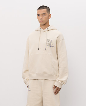Off-White Бежевые худи с принтом Connect Dots 44MBB12NF26F00J