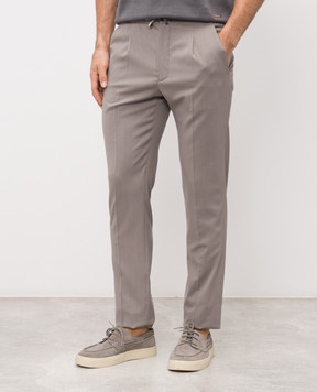 Enrico Mandelli Серые брюки из шерсти GYM02B6009