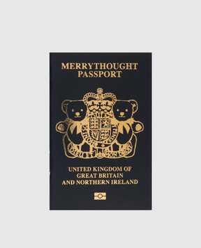 Merrythought Синій паспорт Teddy Bear з логотипом TBPTUK