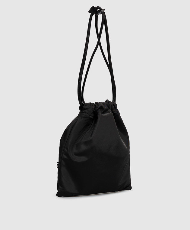 Twinset Чорна сумка-кісет з намистинами 262TL8052 зображення 3