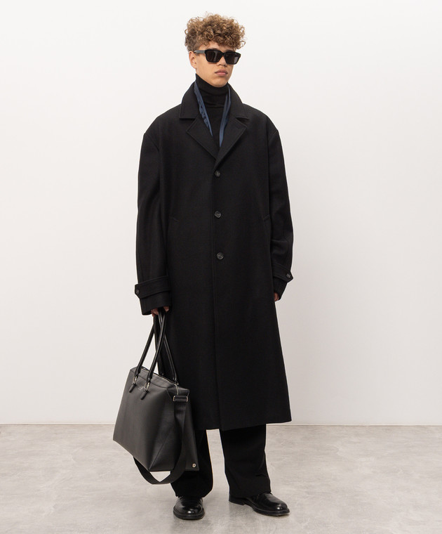 Maison Margiela MM6 Черное пальто с шерстью SH2AA0030S52207 изображение 2