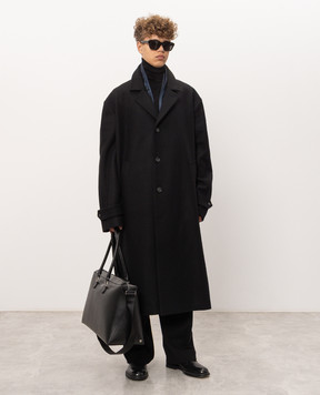 Maison Margiela MM6 Черное пальто с шерстью SH2AA0030S52207