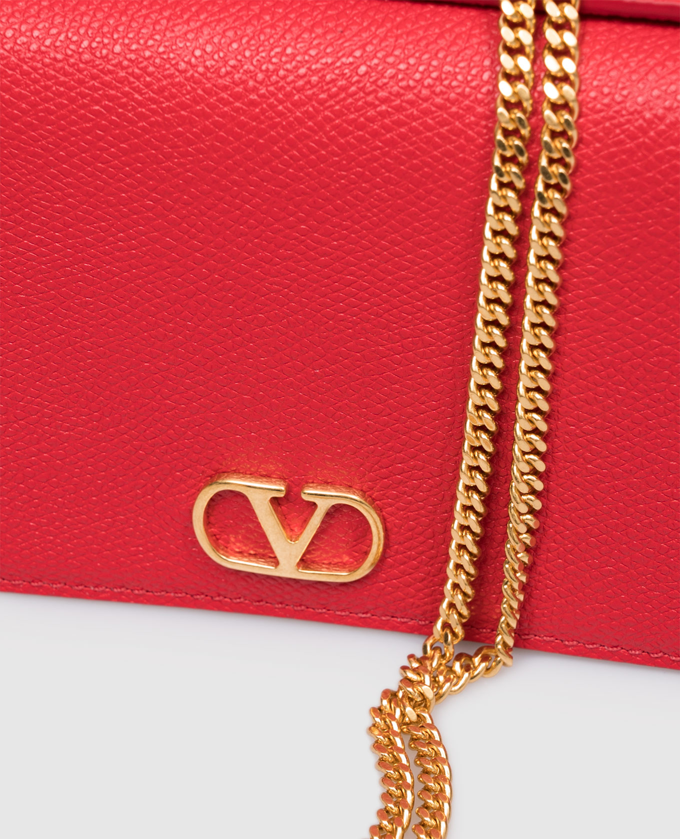 Valentino Красный кожаный клатч VLogo 9W2P0AU1SNP изображение 6