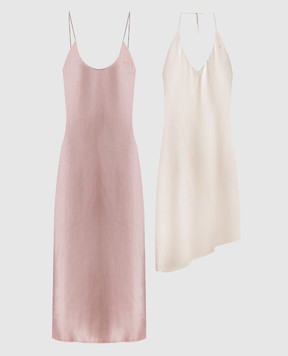 Vetements Сукня подвійної конструкції з вишивкою монограми WE76DR444PW