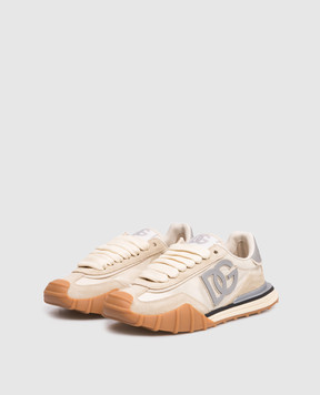 Dolce&Gabbana Бежеві комбіновані кросівки DG Athletic CK2384A6H63