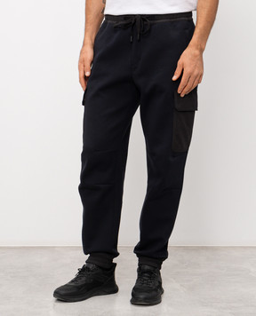 Dolce&Gabbana Голубые джоггеры-карго с нашивкой логотипа GP1Q0THUML9