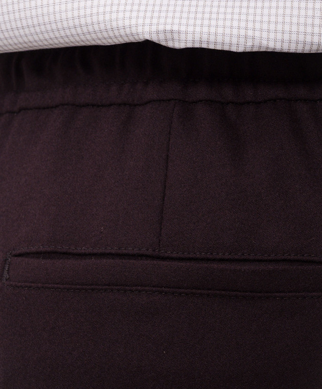 Canali Фиолетовые брюки из шерсти AN04763U97003 изображение 4