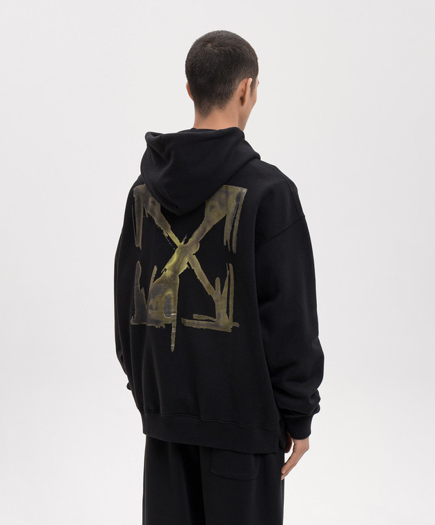 Off-White Чорне худі з принтом Dark Slime 44MBB085S26F003 зображення 4