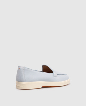 Santoni Голубые замшевые лоферы WUYA72027TISNORB