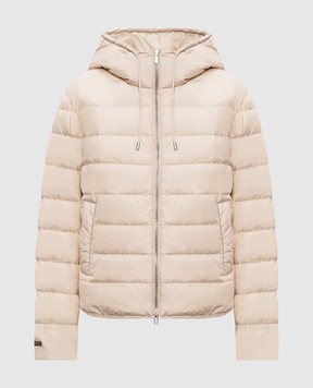 Peserico Бежева пухова куртка з ланцюжком A2411606957