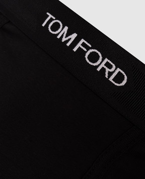 Tom Ford Черные трусы-боксеры с контрастным узором логотипа T4LC31040