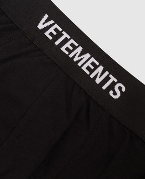 Vetements Черные трусы-боксеры с узором логотипа ME76UN273B