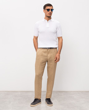 Peserico Штани бежеві з льону R54274T00D02494