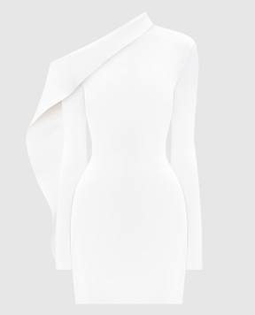 David Koma Біла сукня міні на одне плече AW25DKKN25D