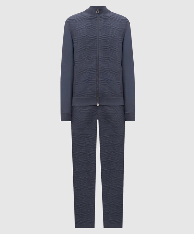 Stefano Ricci Синий спортивный костюм из кашемира W505041R31W26304P3D