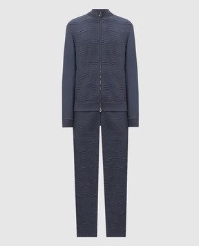 Stefano Ricci Синий спортивный костюм из кашемира W505041R31W26304P3D