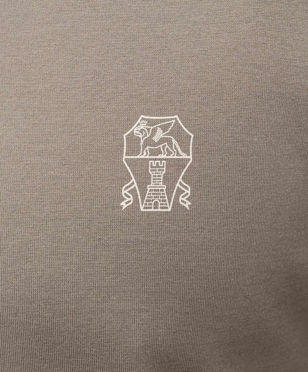 Brunello Cucinelli Футболка цвета хаки M0B138440 изображение 4