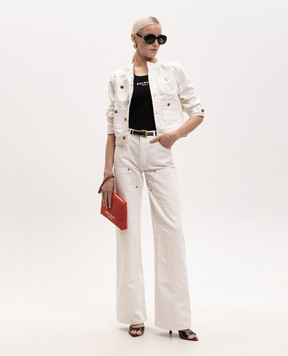 Balmain Джинсы цвета айвори HF1MI053DG14