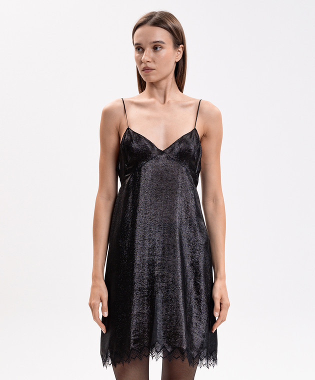 Tom Ford Чорна сукня міні з шовком AB3732FAX1892 зображення 2