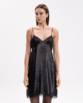 Tom Ford Чорна сукня міні з шовком AB3732FAX1892