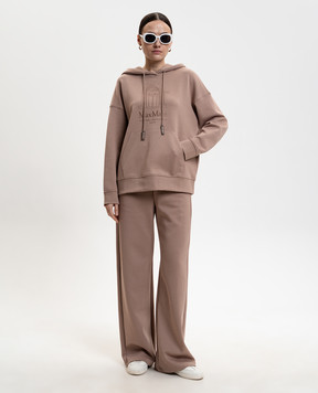 Max Mara Бежевые худи ANDREA с вышивкой логотипа SMMANDREA