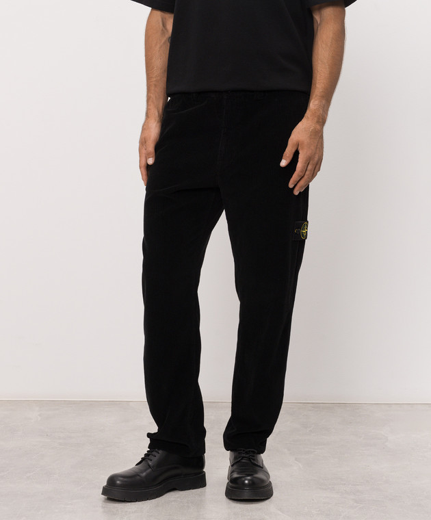Stone Island Черные брюки с патчем логотипа L2S153100059S0212 изображение 3