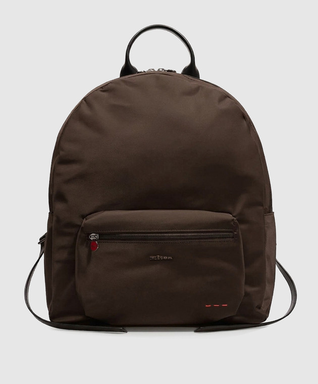 Kiton Коричневий рюкзак з металевим логотипом UBA0160N01270