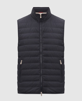 Brunello Cucinelli Синій пуховий жилет MV4081797