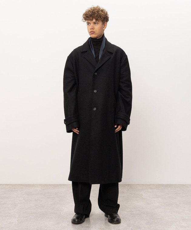 Maison Margiela MM6 Черное пальто с шерстью SH2AA0030S52207 изображение 3