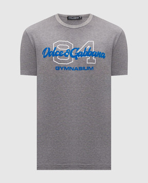 Dolce&Gabbana Серая футболка с принтом логотипа G8PT1TG7PZI