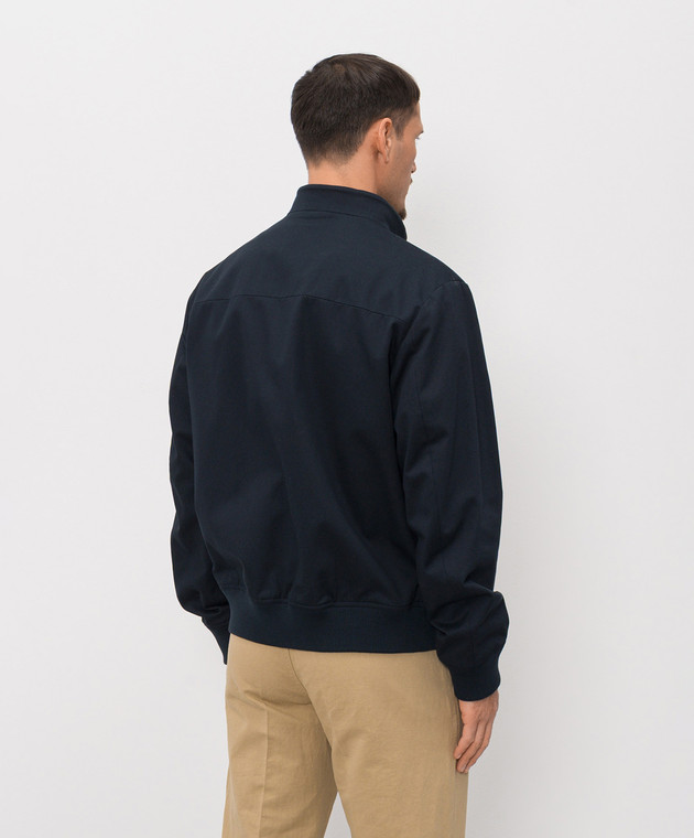 Trussardi Синяя куртка с вышивкой эмблемы R027M000051NMC408T49 изображение 4