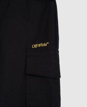 Off-White Дитячі чорні джогери з логотипом 44BCF007F5F001