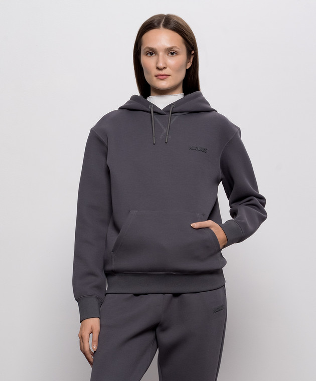Mackage Серые худи с фактурным логотипом ZOSIAZZ изображение 3