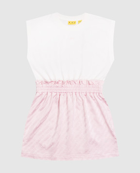 Off-White Дитяча рожева сукня з візерунком логотипа 44GDB037S26F001