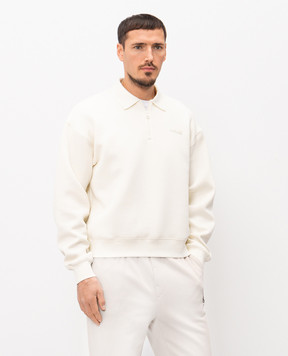 Mackage Білий світшот Felix з коміром-поло FELIX