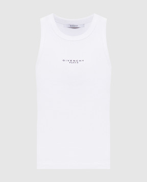 Givenchy Белая майка в рубчик BW70FPP7BR