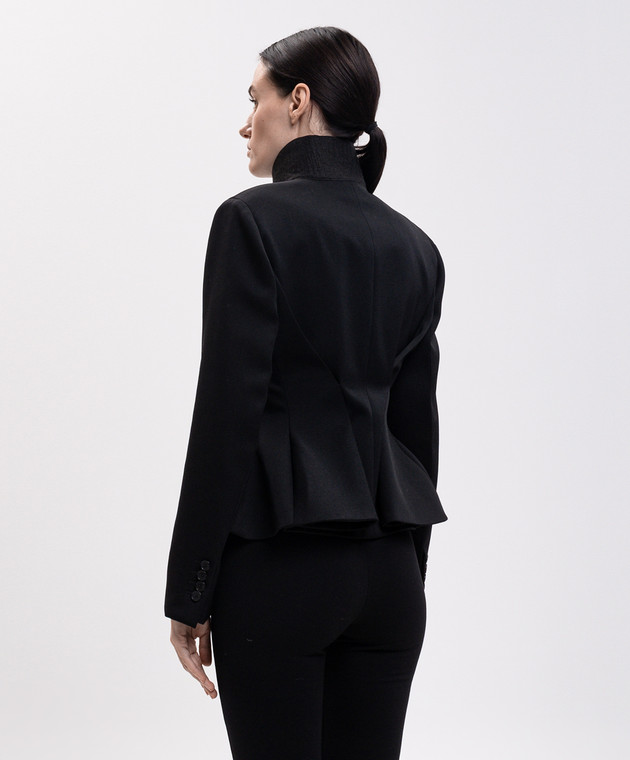 Givenchy Чорний двобортний жакет з вовни BW30RC167D зображення 4