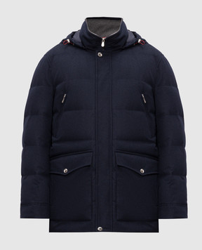Brunello Cucinelli Синий пуховик из шерсти MM4701823