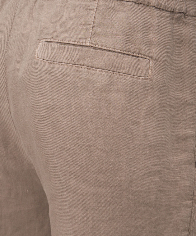 Brunello Cucinelli Коричневі шорти з льону M243DU0020 зображення 5
