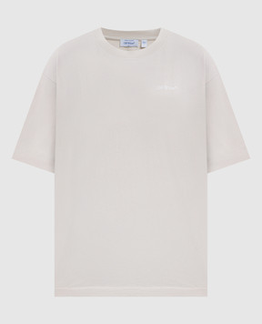 Off-White Бежевая футболка Half Arrow 2AA13FS26JER001