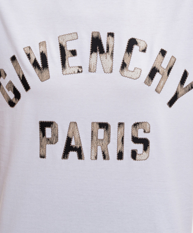 Givenchy Біла футболка з нашивкою BW70G83YV2 зображення 5